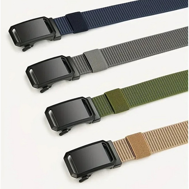 비엘스키 자동 버클 벨트 캔버스 전술 작업복 캐주얼 야외 군사 훈련 바지