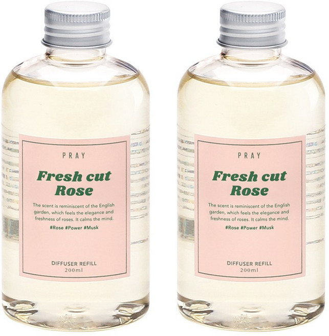프레이 디퓨저 리필액 실내 화장실 방향제 200ml 1+1, 05 프레쉬컷로즈, 2개