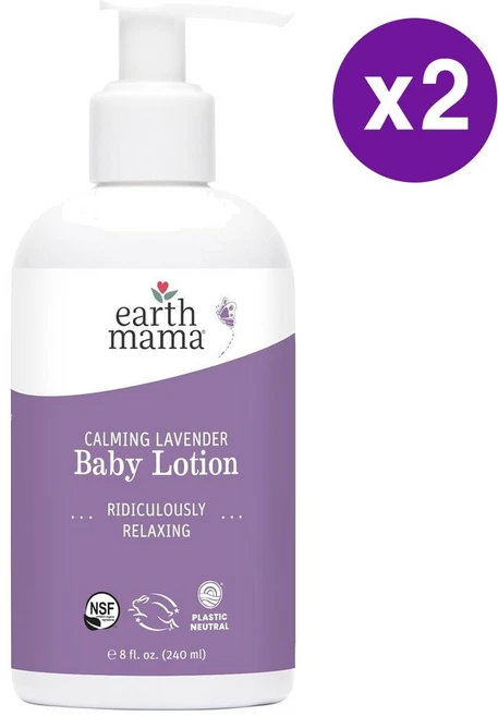 얼스마마 카밍 라벤더 베이비 로션 240ml 2개 Earth Mama Calming Lavender Baby Lotion - 쿠팡