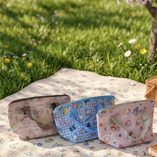 HARUH 일본정품 산리오 캐릭터 보냉백 3종 택1, 1개, 산리오베이지