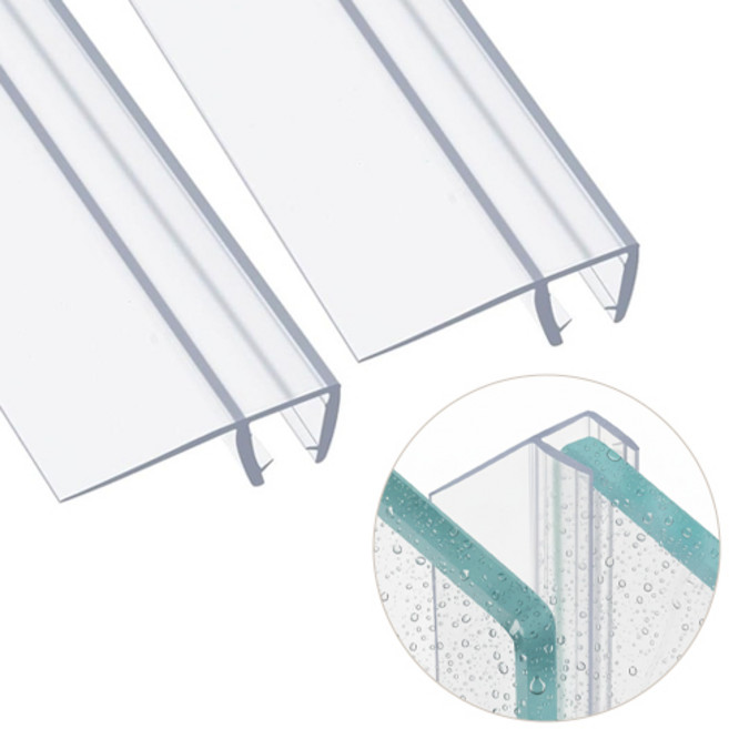 1991공구 샤워부스 물막이 하부용 프로파일 8mm, 투명, 2개