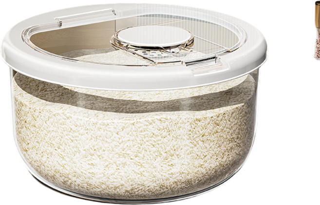 벌레 습기 막는 쌀통 잡곡통 곡물 수납함, 흰색, 1개