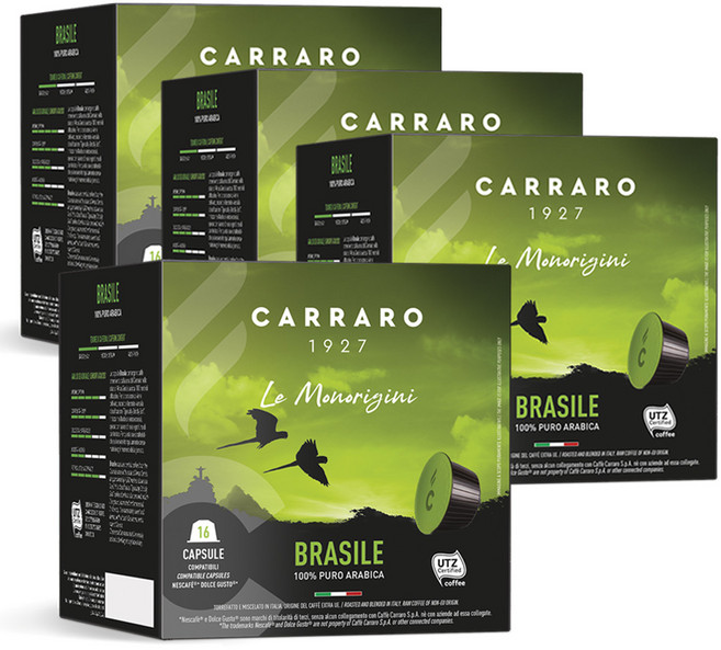 카페까라로 돌체구스토 호환 캡슐커피 브라질, 7g, 16개입, 4개