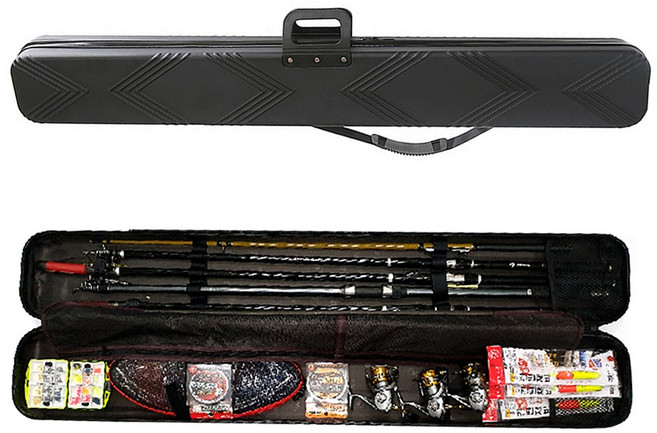 낚시 하드 케이스 낚시대 릴낚시 짬낚 로드 대용량 원투 갯바위 찌낚시 민물 가방, NS.하드케이스 가방 120cm 블랙