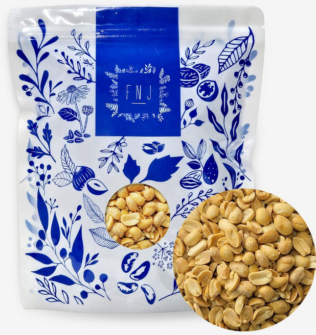 [FNJ] 미국산 볶음 땅콩 무염 깐땅콩 반태 진하고 고소한 맛, 1개, 500g