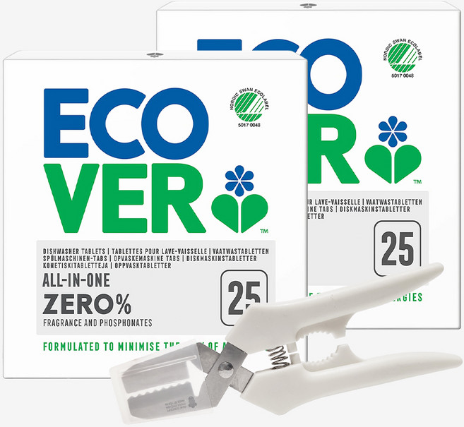 에코버 올인원 식기세척기세제 제로 500g 2개 + 가위, 1세트