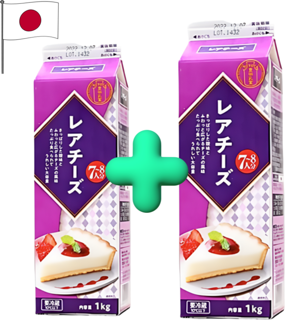 교무슈퍼 일본 우유팩 레어치즈푸딩 1kg x 2개