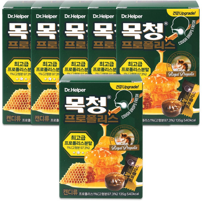 닥터헬퍼 목청 프로폴리스 30정, 6개, 135g