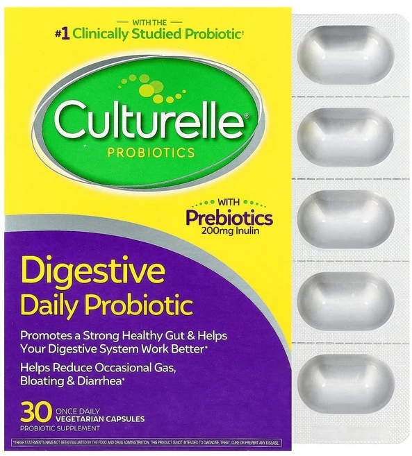 컬쳐렐 다이제스티브 데일리 프로바이오틱스 100억 CFU 30 캡슐 유산균, 1개, 1개, 30정 - 쿠팡