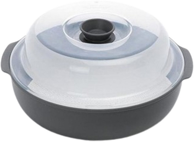 레몬글라스 전자레인지 찜기 V2 특대 2.6L, 1개, 그레이