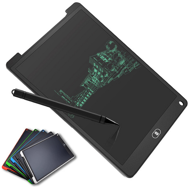올라이프지 LCD 드로잉 패드 전자노트 메모패드 12인치, 블랙
