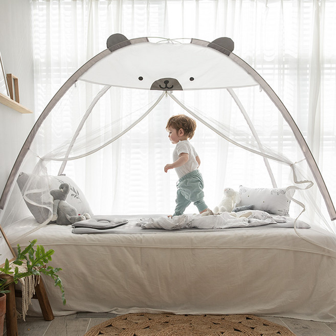 침대겸용 텐트형 원터치 모기장 테디 3size