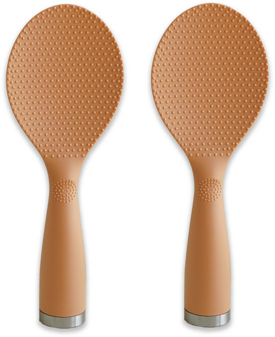 트로망 1+1 밥알 붙지 않는 스탠딩 주걱, 오렌지, 2개