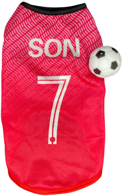XIHAMA 반려동물 7번 Son 유니폼 축구 응원복 강아지 고양이 겸용 레전드 티셔츠 통기성 좋은 강아지옷, A-단품(유니폼 1장), 1개