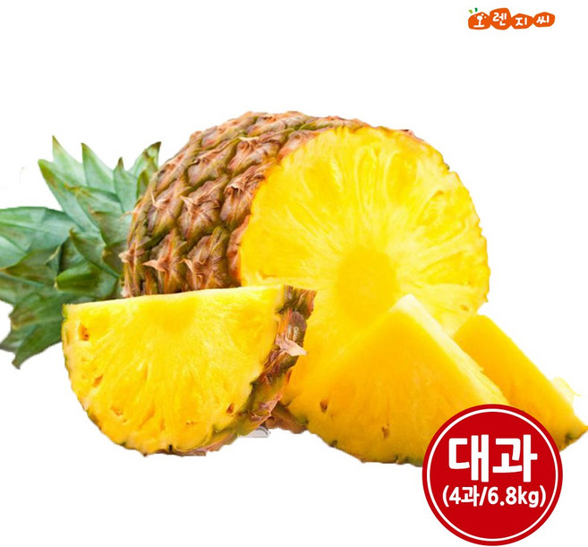 오렌지씨 고당도 골드 파인애플 소과 대과 2과 4과 6과, 4개, 1.7kg(내외 대과)