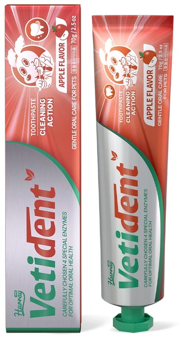 허레이 프로 베티덴트 바르는 치약 강아지 고양이 겔타입 입냄새 치석 효소 잇몸염증 제거 사과향, 1개, 70g - 쿠팡