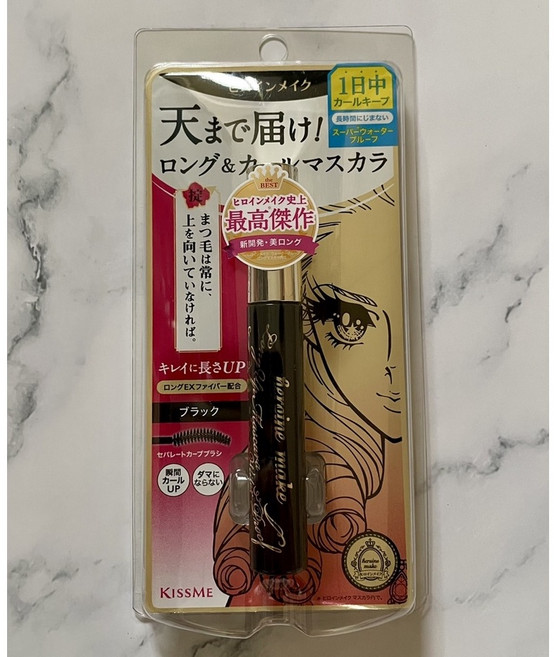 KISS ME 奇士美 花漾美姬 打造根根分明纖長捲翹美睫, 1個, 立挺翹長防水,黑色, 黑色