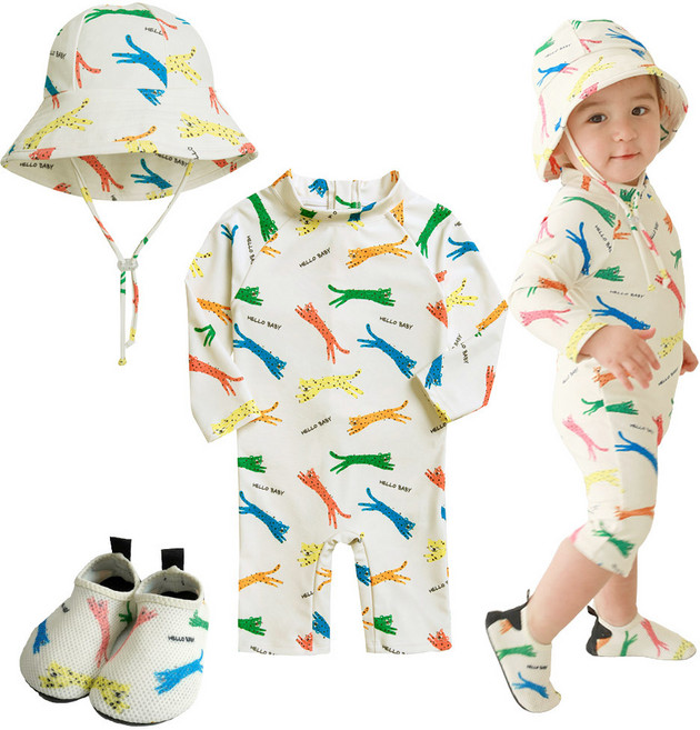 동그리 아기 유아 남아 여아 리틀레오 수트 수영복 UV차단 래쉬가드