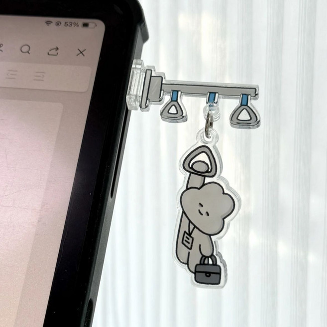 사무실 모니터테리어 모니터 아크릴 장식품 꾸미기 모니터 모니터 피규어 차량 실내 사무실 책상 인테리어 2p(고된 출근 생활에 필수인 치유적인 인테리어), 출근, 2개