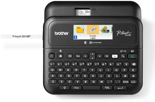 브라더 라벨프린터 PT-D610BT 12mm라벨테이프 증정 PT-D600 후속모델, 1개, PT-D610BT,사은품 12mm (흰색용지 검정글자)