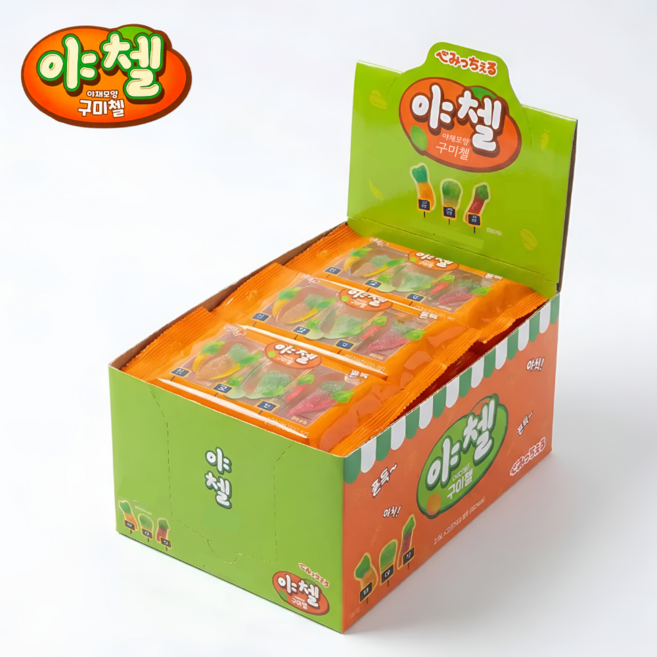 야첼 야채모양 구미첼, 24개, 18g