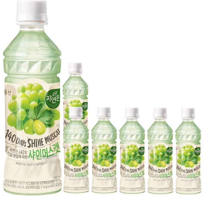 웅진 자연은 요거상큼 샤인머스캣, 6개, 340ml