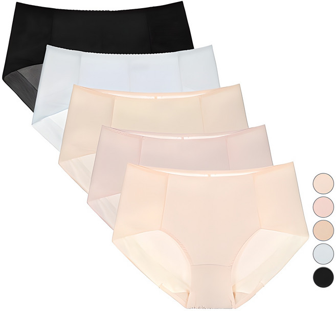 판도라by비비안 여성용 통기성 스키니 노라인 맥시 햄팬티 5종 세트