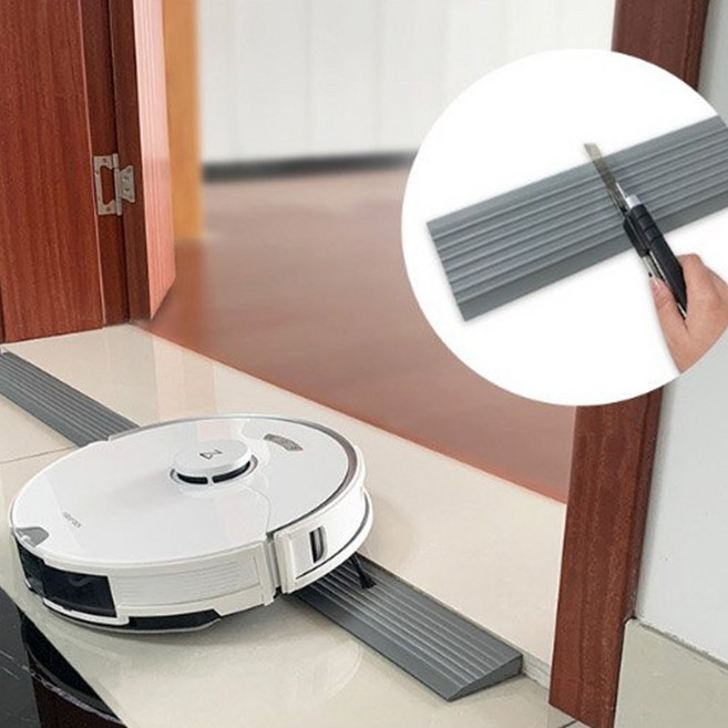 로봇청소기 방문턱 문지방 받침대 경사대 도어 경사판 1M 계단 경사로 0.6CM 문턱경사대, 1개