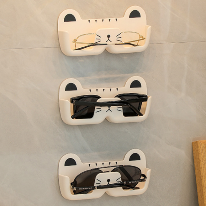 무타공 벽걸이 안경 거치대 선글라스 정리 홀더 접착식 수납