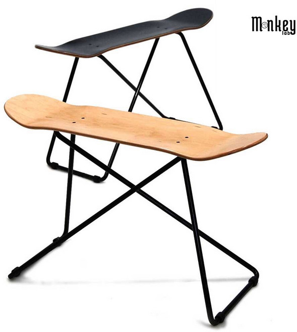 브라켓 진열대 부속 DIY 자재 야외 거치대 조립 부품, 1개, 블랙 프레임 (스케이트보드 미포함)