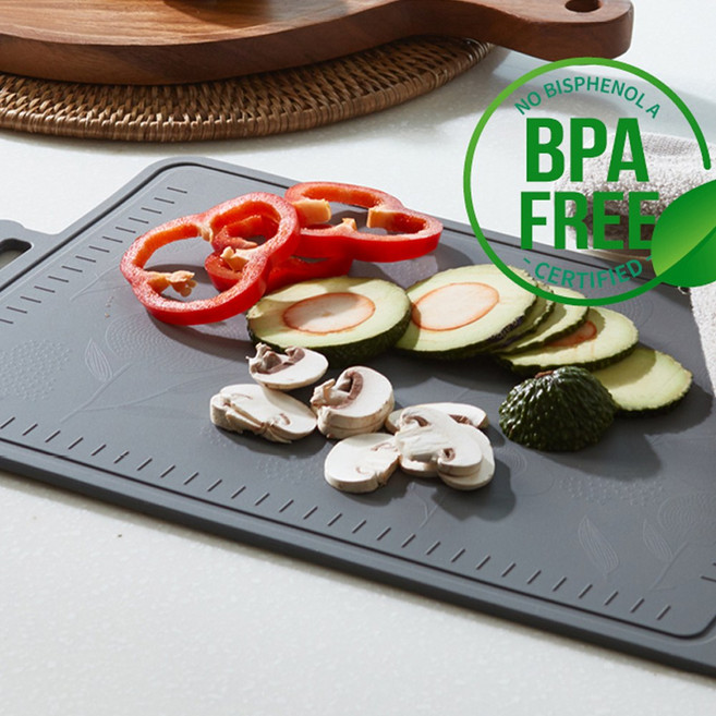 Living 플래티넘 무독성 실리콘도마 BPA free, 그레이, 1개