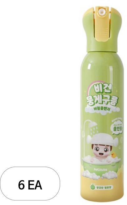 쁘띠누베 비건 뭉게구름 버블 클렌저 멜론, 250ml, 6개