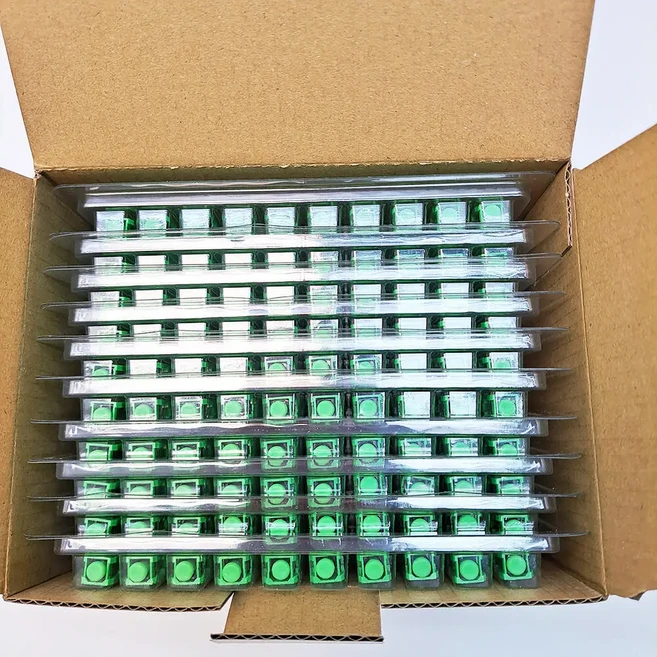 100PCS FTTH 퀵 커넥터 임베디드 SC APC 광섬유 고속 단일 모드, 01 Green