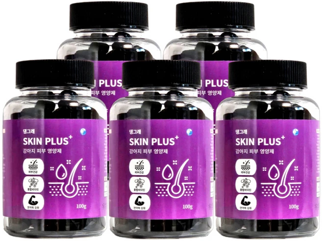 댕그래 강아지 피부 영양제 아토피 털 모발 모질 100g, 100정, 피부/피모, 5개 - 쿠팡