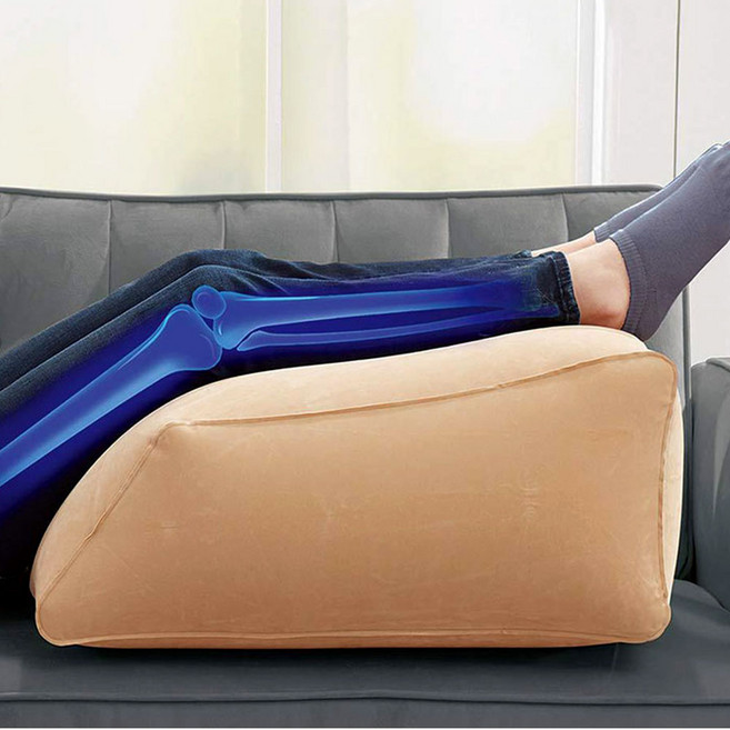 붓기효과에 좋은 다리베개 발 종아리 무릎 사이 에어 쿠션 다리올리고자기 배게 레그 필로우, 블루, 1개