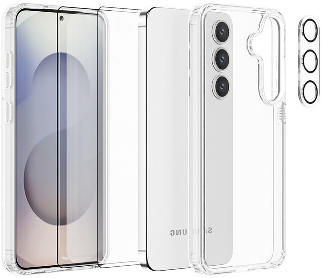 갤럭시 s25 울트라/s25 클리어핏 휴대폰 케이스+카메라 보호필름 1매+강화유리 필름 2매 HY-TCGLS