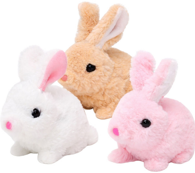 파피앙 움직이는 토끼 인형+건전지 작동토끼인형 동물인형, 토끼인형-베이지, 1개, 16cm