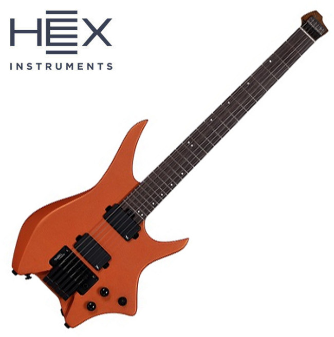 헥스 HEX N500 헤드리스 일렉기타 (S/MCO), Metallic Coral Orange, *, 1개