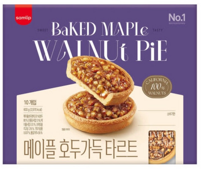 삼립 호두타르트, 3박스, 600g