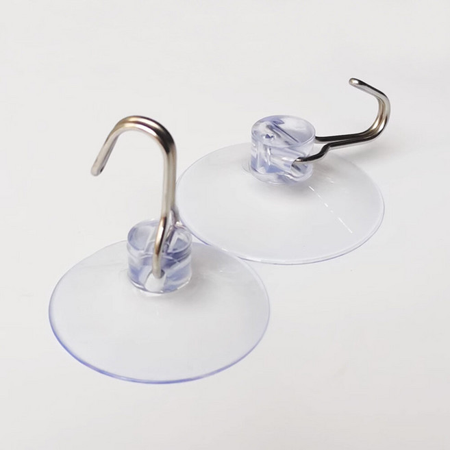 강력 압축고리 걸이 5P 압착 큐방 고리 후크, 5개, 투명