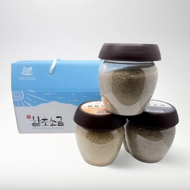 자연바라기 함초세트 2호 (함초소금800g 마늘소금800g 후추소금800g) 선물세트, 3개, 800g