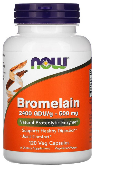 나우푸드 브로멜라인 500mg 120캡슐, 1개