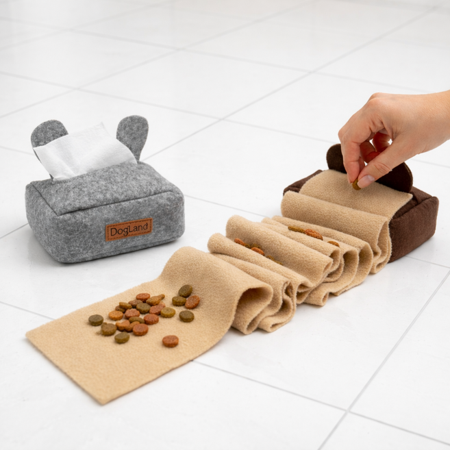 BUNNY PET 강아지 분리불안 노즈워크 휴지 장난감, 1개, 그레이