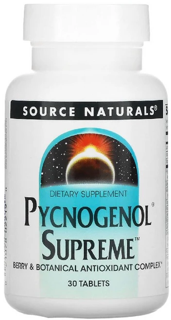 Source Naturals 피크노제놀 수프림 30개, 30정 - 쿠팡