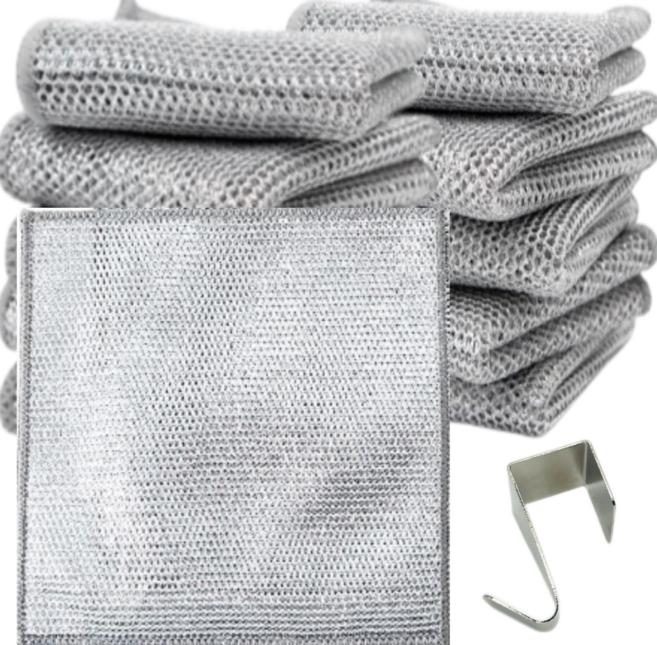 페치모던 노스크래치 3겹 은사 수세미 국내산 수세미 걸이 세트, 1개, 10개입