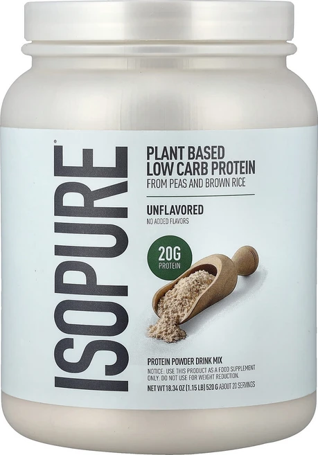 Isopure 식물성 단백질 무맛 521g, 3개 - 쿠팡