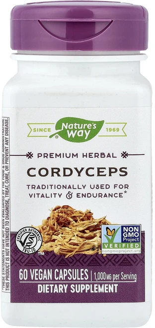 네이쳐스웨이 동충하초 500mg 베지캡슐 60정, 4개 - 쿠팡