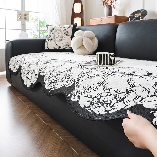 ZOZOFO 사계절 워싱 소파패드 논슬립 유니크 꽃무늬 디자인 소파 쿠션커버