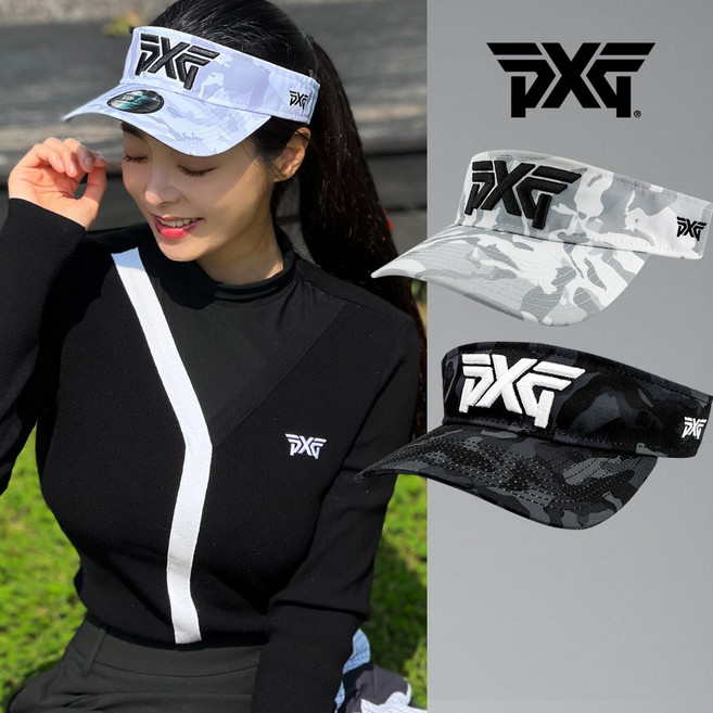 PXG 남녀공용 페어웨이 스포츠 바이저 썬캡 골프모자, 1개, 검정