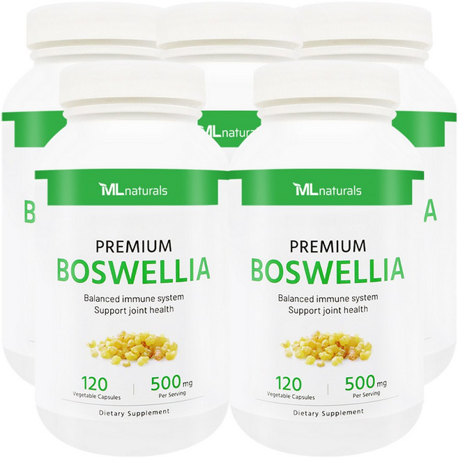 [미국번개배송] 착한명품 마이라이프 내추럴스 보스웰리아 500mg 120정 5병, 5개